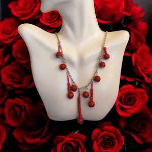 Red Beaded Necklace